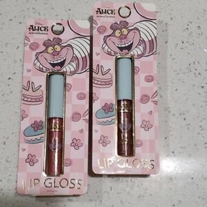 Disney Alice In Wonderland Cheshire Cat Lip Gloss Duo. NIP
